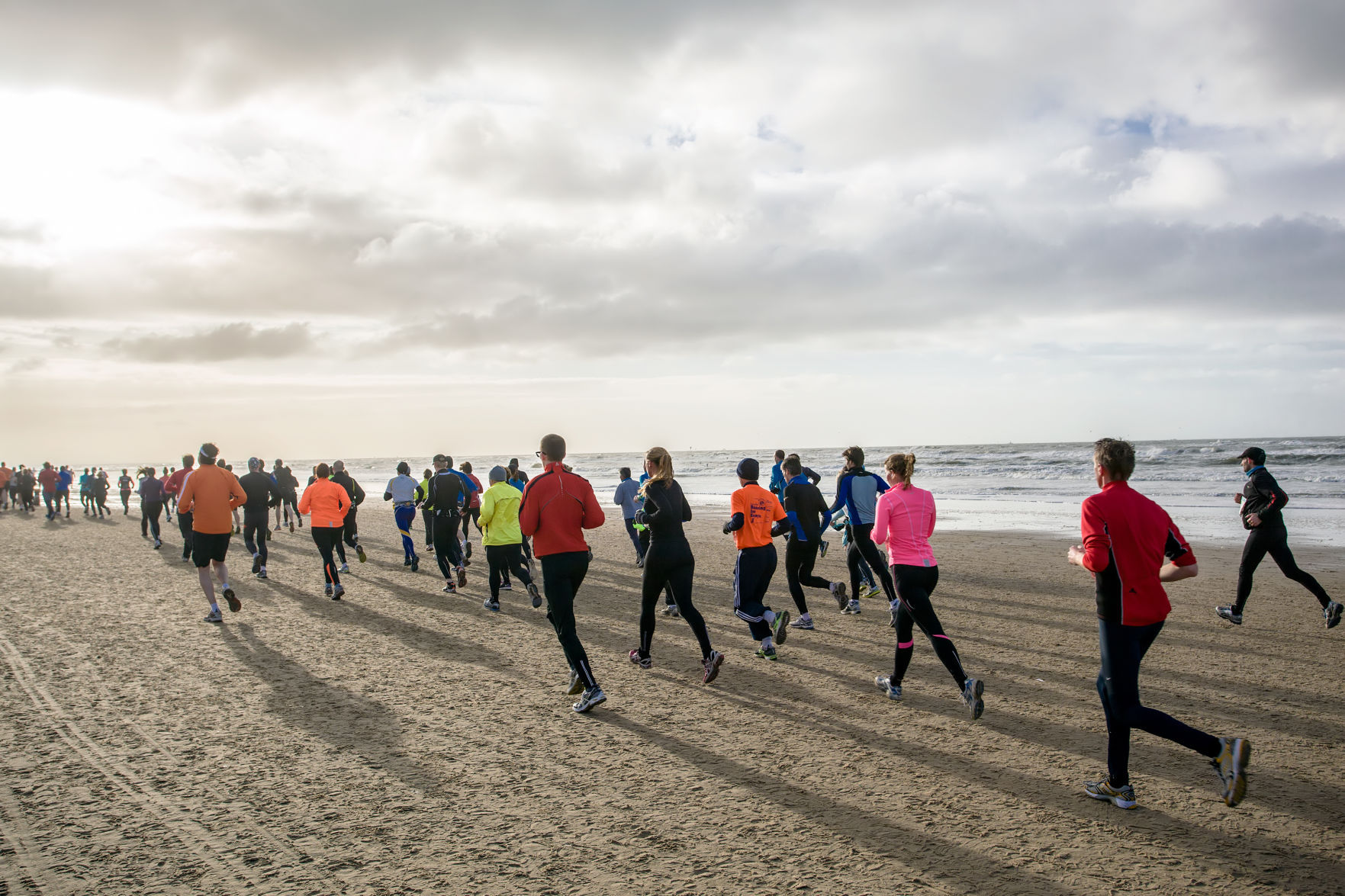 Runners on the beach